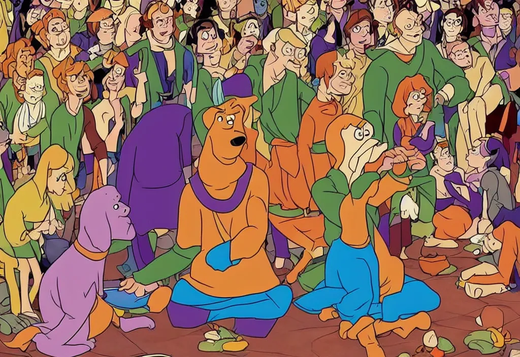 Prompt: scooby doo reaching enlightenment