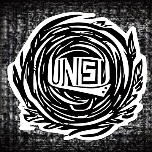 Image similar to logo of the unleashed, vector lines, clean, illustration, sticker