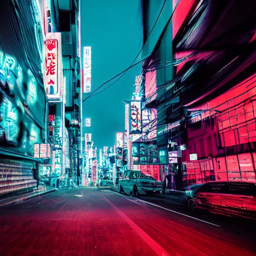 Prompt: tokyo 2077 by Liam Wong, glitch art