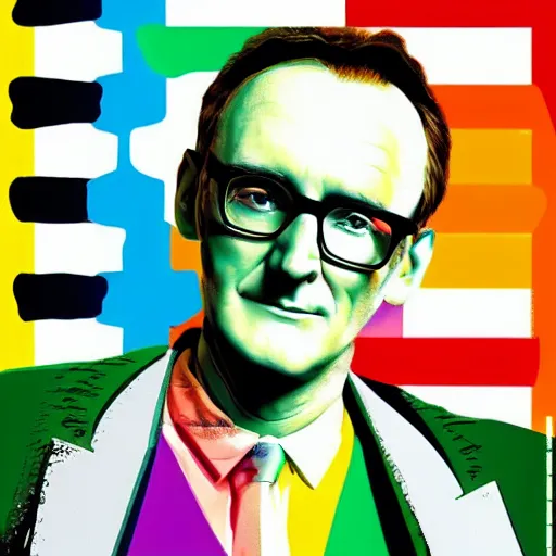 Image similar to rainbow sean lock. pop art.