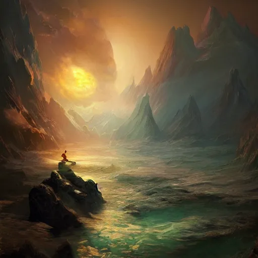 Image similar to a mind forever voyaging, fantasy, sea, cosmos, eternity, bayard wu