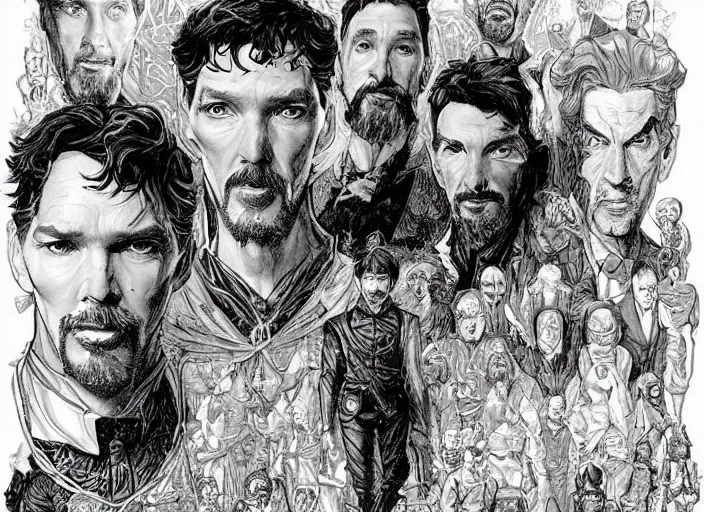 Image similar to a highly detailed corrupt portrait of stephen strange, james gurney, james jean