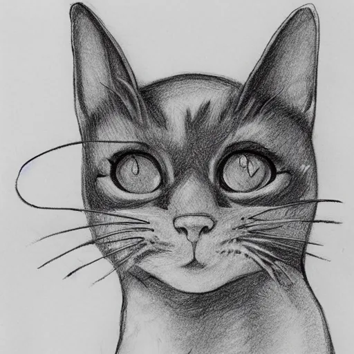 Prompt: alien cat sketch