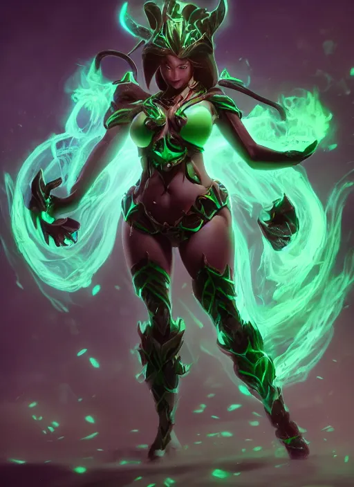 Image similar to female thresh, from league of legends, hyper detailed, digital art, trending in artstation, cinematic lighting, studio quality, smooth render, fluorescent skin, unreal engine 5 rendered, octane rendered, art style by klimt and nixeu and ian sprigger and wlop and krenz cushart