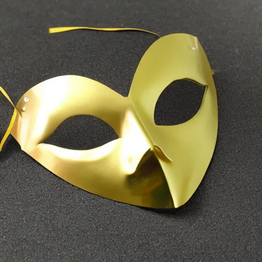 Prompt: golden heart shaped mask