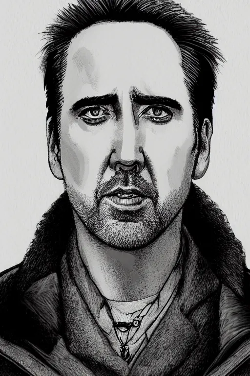 Prompt: nicholas cage, portrait, frostbite engine, extremely detailed,