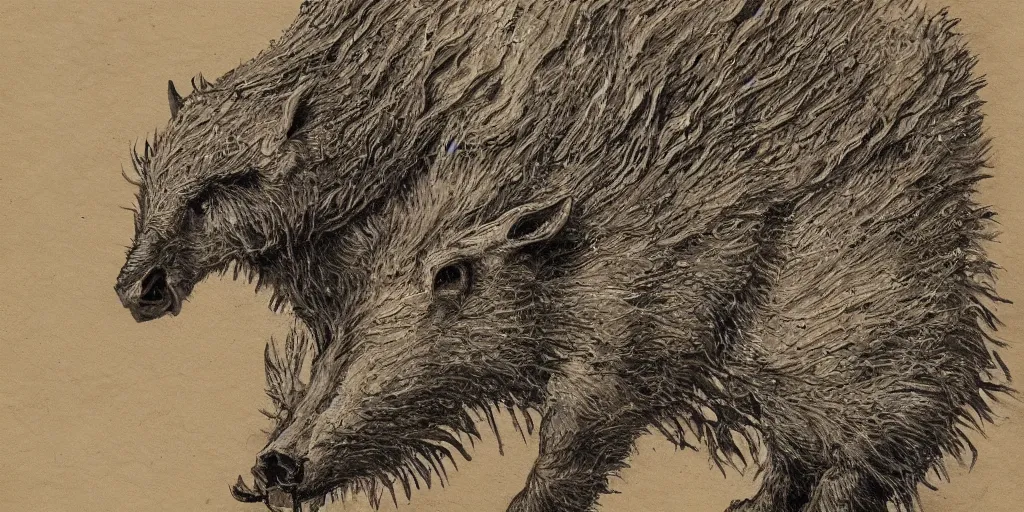 Prompt: skulk banqueting peccary of salve Reginae, cinematic, creative, fromme Seele, artistic, pioneering oblique frail watercolor aesthetic, intricate drawing, realistic fantasy, extremely detailed and beautiful aesthetic face, establishing shot, 8k resolution