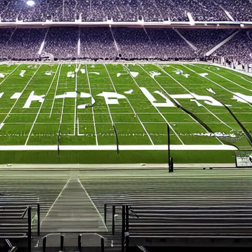 Prompt: light blow colored stadium