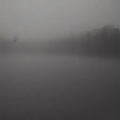 Prompt: you are alone at the end of the time, desolation, polaroid, empty, foggy