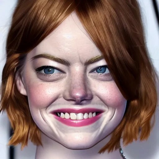 Prompt: emma stone is gollum from lord of the rings, 3 strands of hair, bad teeth, in a cave, 8k ultra real