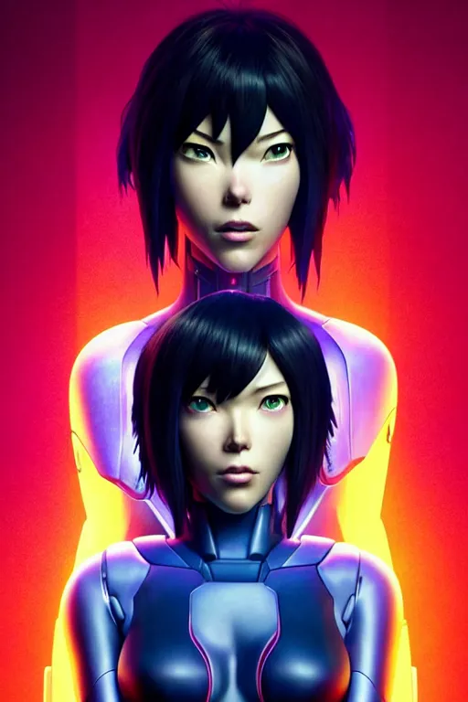 Image similar to weta disney pixar movie still portrait photo of ghost in the shell anime : : as motoko kusanagi by pixar : : by ilya kuvshinov, rossdraws, artgerm, maxim cover, octane render, 3 d, volumetric lighting, anti aliasing, raytracing : :