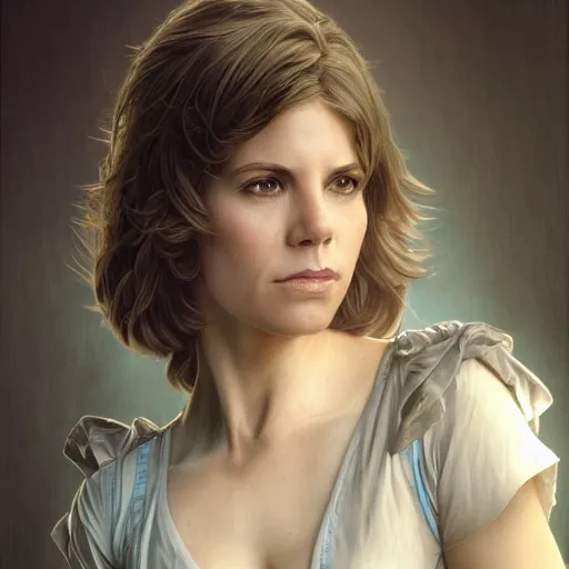 Prompt: portrait sabrina lloyd, nicole de boer, hybrid, 8 k highly detailed, sharp focus, illustration, art by artgerm, mucha, bouguereau, tim hildebrandt