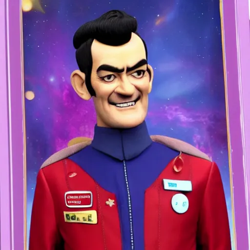 Image similar to robbie rotten as an austronaut