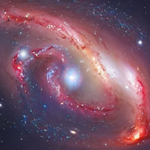 Image similar to two galaxies colliding
