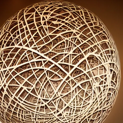 Image similar to : ancient language carved into sphere art installation gallery