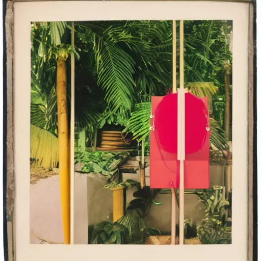 Image similar to A three color offset photography of single ((ethnographic )) object on display, anthropology of wonder, tropicalism, conceptual, exotic artifacts, colonial exploration, exhibition, 60s style