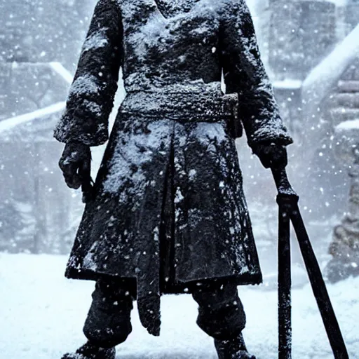 Image similar to john snow made of snow