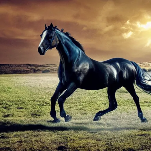 Prompt: the horse is the natural enemy to artificial intelligence - n 4