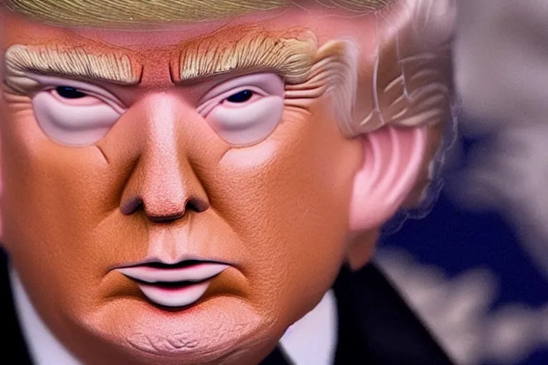 Image similar to still frame of trump in barbie, by Jaap Buitendijk