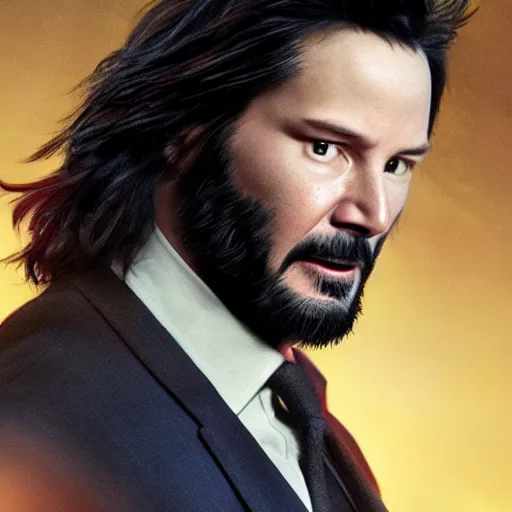 Image similar to keanu reeves as wolverine 4 k detailed super realistic