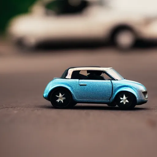 Image similar to Photo of small mouse driving remote controlled convertible car bokeh