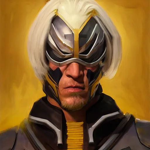 Image similar to greg manchess portrait painting of raiden from mortal kombat as overwatch character, medium shot, asymmetrical, profile picture, organic painting, sunny day, matte painting, bold shapes, hard edges, street art, trending on artstation, by huang guangjian and gil elvgren and sachin teng