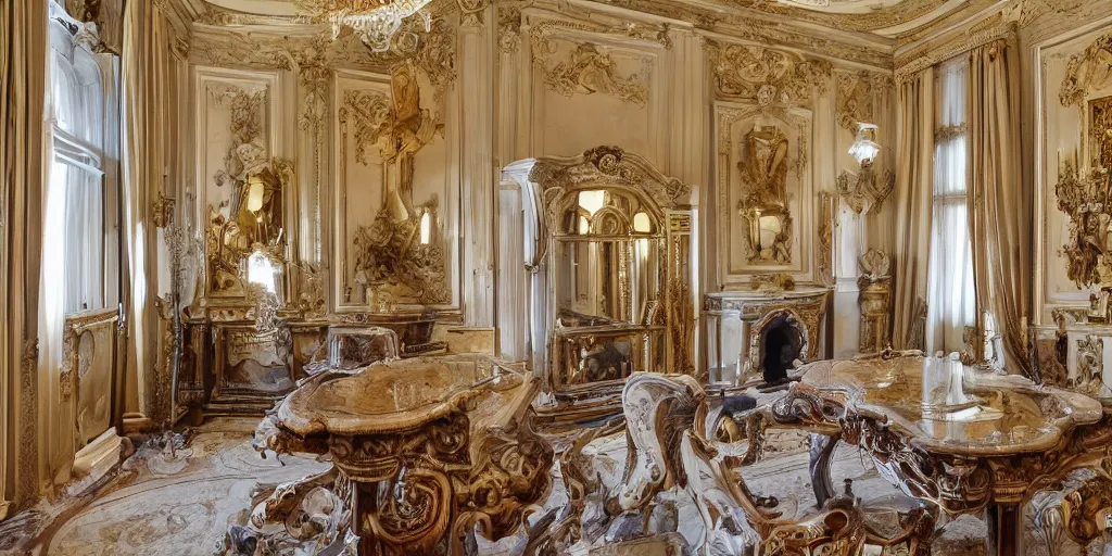 Prompt: enormous opulent residence, rome, classical style