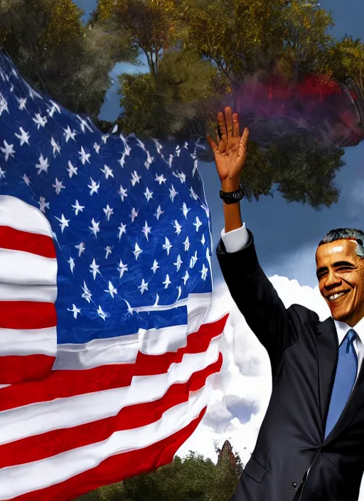 Prompt: Barack Obama capturing the flag in Facing Worlds, Unreal Tournament, 4k