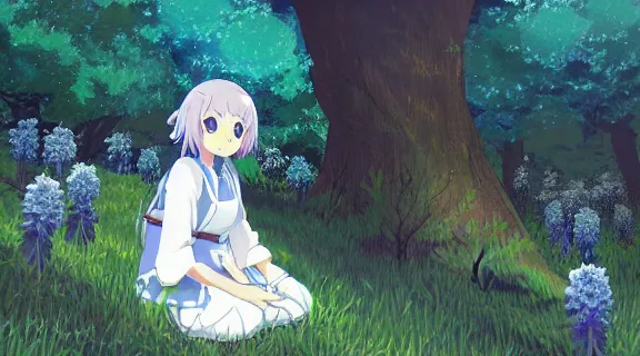 Kanna Kamui sitting in a field of Ghibli Clover | Big | Stable ...