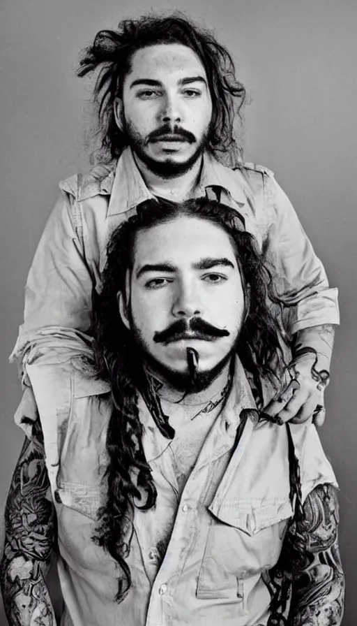 Image similar to Post Malone as Mexican revolutionary fighter