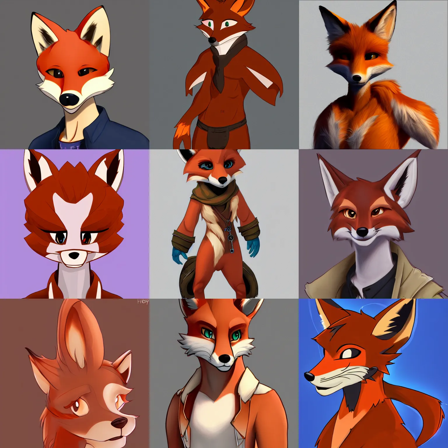Prompt: FurAffinity art of a handsome cute cartoon male anthro fox character with styled hair, highly detailed, 4k, trending on FurAffinity