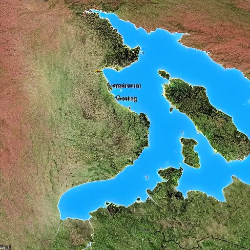 Image similar to satellite image of intense draught in the u. k., 8 k