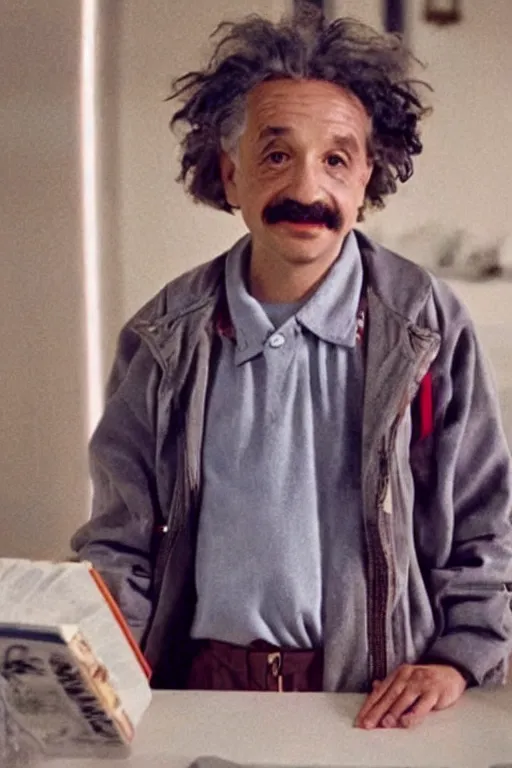 Prompt: Albert Einstein in Stranger Things