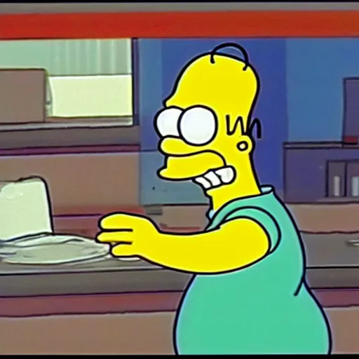 Image similar to screenshot from the office ( 2 0 0 2 ) homer simpson