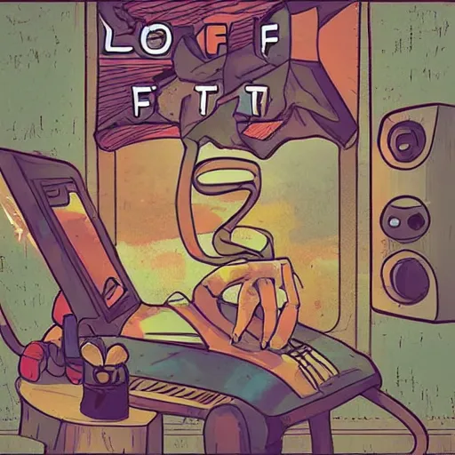 Prompt: lofi art cover