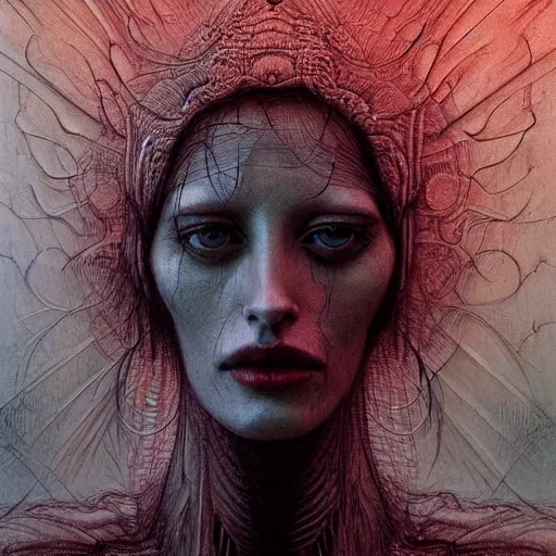 Image similar to portrait of eva green art by toha mashudi and beksinski and szukalski and giger and and pyromallis and dzo and iris compiet and seb mckinnon and, digital art, highly detailed, intricate, sharp focus, trending on artstation hq, deviantart, pinterest, unreal engine 5, 4 k uhd image