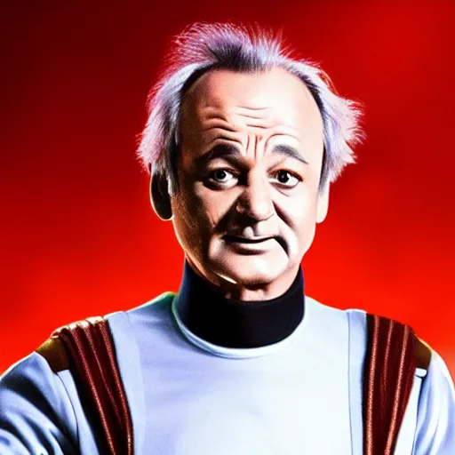 Image similar to bill murray as a starship captain,