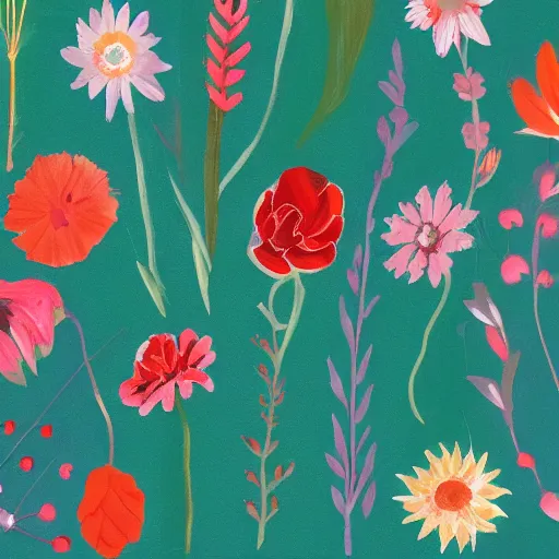 Image similar to synthetic elements of gouache painting of flowers and flower borders