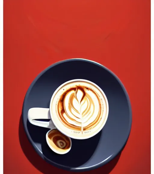 Image similar to icon stylized minimalist cappuccino, loftis, cory behance hd by jesper ejsing, by rhads, makoto shinkai and lois van baarle, ilya kuvshinov, rossdraws global illumination