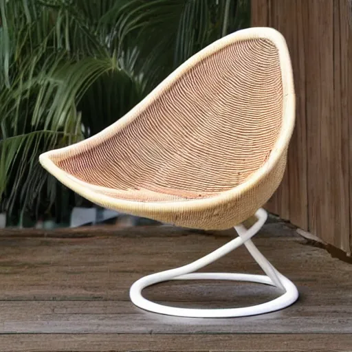 Prompt: coconut chair, modern design