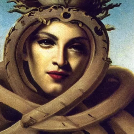 Image similar to madonna as medusa