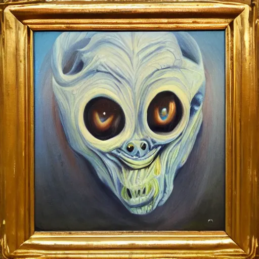 Prompt: creature, oil painting, horror