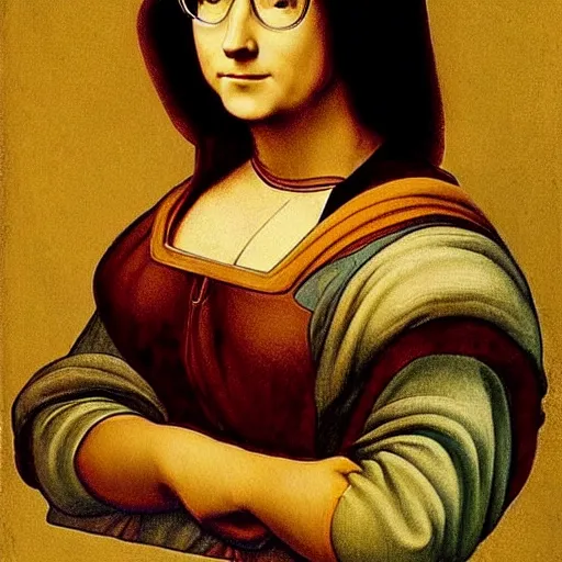 Prompt: Velma Dinkley painted by Leonardo da Vinci