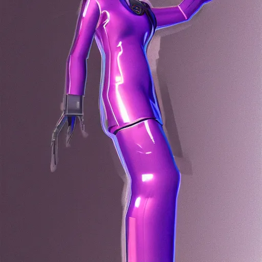 Image similar to a cyberpunk dress, violet color scheme, photorealist, studio photograph, 4 k