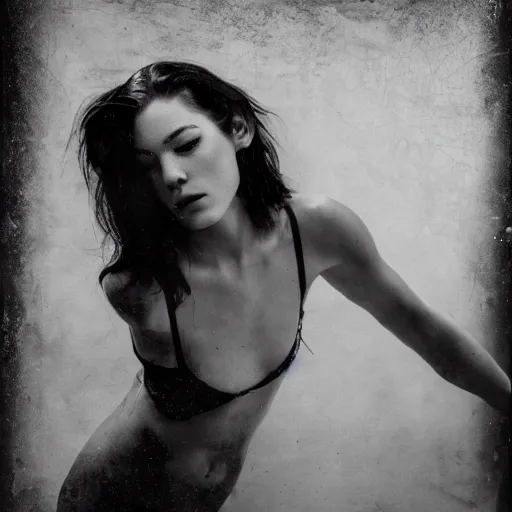 Prompt: stoya realistic expired kodak film full body portrait of an angel performer dancing,, hyperrealism, hypermaxiymalism, photorealistic, detailed, atmospheric, 8 k, award winning photography, cinematic