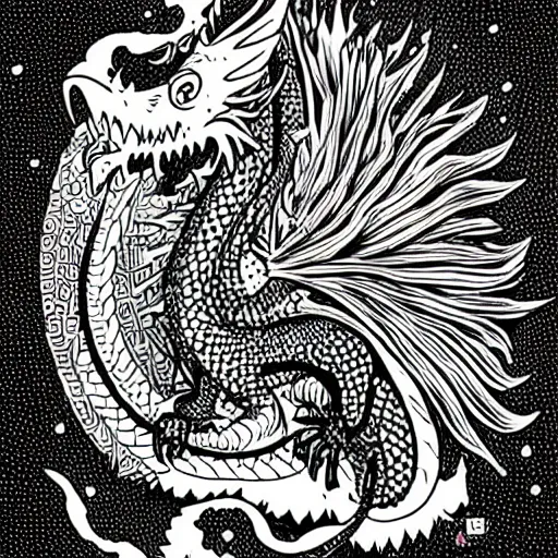 Image similar to mcbess illustration of a dragon, colorful!!!!!!!!!!!!!!!!