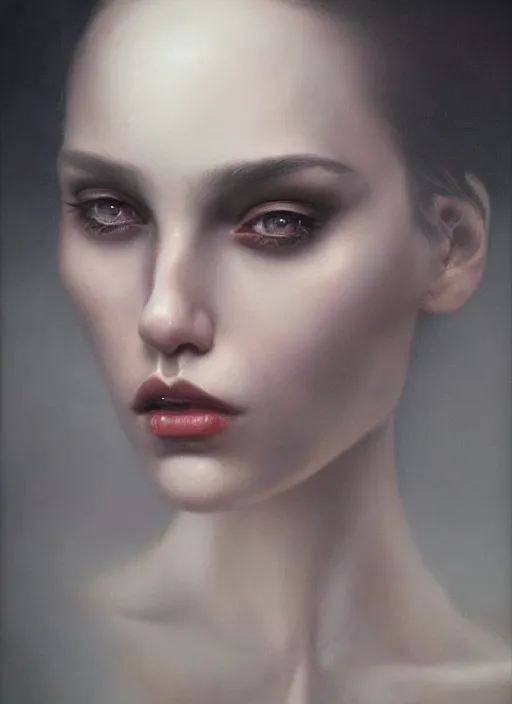 Image similar to hyper realistic, portrait, close - up, dark witch, painting by tom bagshaw, smooth, sharp focus