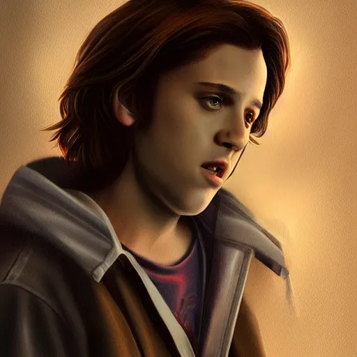 Prompt: Twilight, Stranger Things, Edward, Bella, photorealistic, dramatic lighting, soft, sharp focus, highly detailed, digital painting