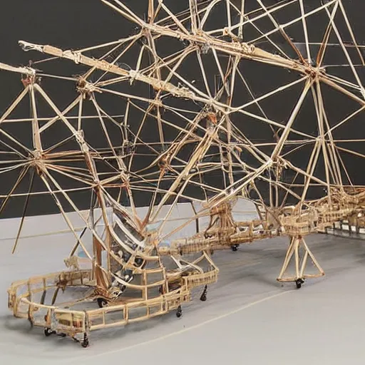 Image similar to a strandbeest by theo jansen