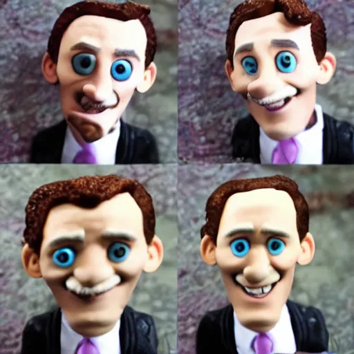 Image similar to tom hiddleston loky claymation